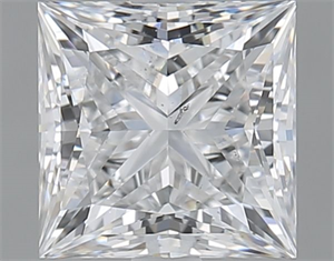 Picture of Natural Diamond 1.50 Carats, Princess with  Cut, D Color, SI1 Clarity and Certified by GIA