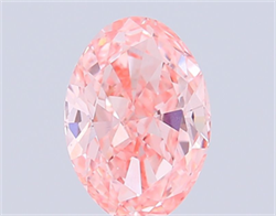 Picture of Lab Grown Diamond 3.01 Carats, Oval with  Cut, Fancy Intense Pink Color, VVS2 Clarity and Certified by IGI
