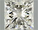 Natural Diamond 1.00 Carats, Princess with  Cut, L Color, VS2 Clarity and Certified by GIA