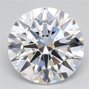 Picture of Lab Grown Diamond 4.21 Carats, Round with Excellent Cut, D Color, IF Clarity and Certified by GIA