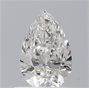 Diamante Natural 0.50 quilates, De pera , Color G, claridad SI2 y certificado GIA
