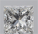 Natural Diamond 1.51 Carats, Princess with  Cut, F Color, SI1 Clarity and Certified by GIA
