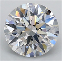 Lab Grown Diamond 1.26 Carats, Round with Ideal Cut, E Color, VS1 Clarity and Certified by IGI