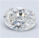 Natural Diamond 3.51 Carats, Oval with  Cut, I Color, SI1 Clarity and Certified by GIA