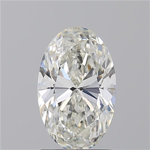 Picture of Natural Diamond 1.70 Carats, Oval with  Cut, J Color, SI1 Clarity and Certified by GIA