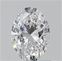 Natural Diamond 0.90 Carats, Oval with  Cut, D Color, SI2 Clarity and Certified by GIA