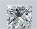 Natural Diamond 1.03 Carats, Princess with  Cut, G Color, SI2 Clarity and Certified by IGI