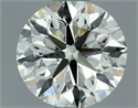 Natural Diamond 0.80 Carats, Round with Excellent Cut, K Color, SI1 Clarity and Certified by IGI