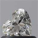 Natural Diamond 0.42 Carats, Heart with  Cut, I Color, IF Clarity and Certified by GIA