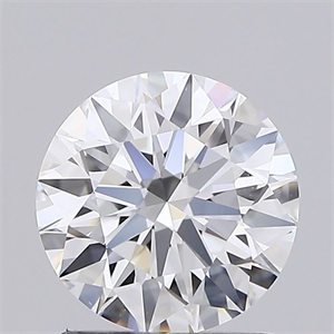 Picture of Lab Grown Diamond 1.51 Carats, Round with Ideal Cut, D Color, VVS2 Clarity and Certified by IGI
