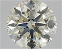 Natural Diamond 1.70 Carats, Round with Excellent Cut, L Color, VS1 Clarity and Certified by HRD