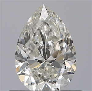 Picture of Natural Diamond 0.52 Carats, Pear with  Cut, F Color, IF Clarity and Certified by IGI