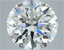 Natural Diamond 2.83 Carats, Round with Excellent Cut, F Color, VVS2 Clarity and Certified by GIA