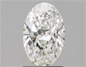 Natural Diamond 1.30 Carats, Oval with  Cut, H Color, VS2 Clarity and Certified by GIA
