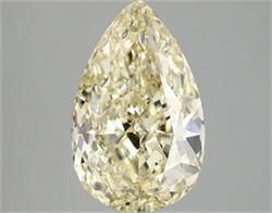 Picture of Lab Grown Diamond 3.06 Carats, Pear with  Cut, Fancy Intense Yellow Color, VS2 Clarity and Certified by IGI