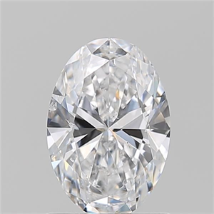 Picture of Natural Diamond 1.01 Carats, Oval with  Cut, D Color, SI2 Clarity and Certified by GIA