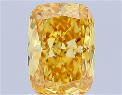 Picture of Lab Grown Diamond 1.95 Carats, CUSHION MODIFIED with  Cut, Fancy Vivid Yellow Color, VVS2 Clarity and Certified by IGI