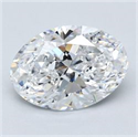 Diamante Natural 2.03 quilates, Ovalado , Color D, claridad SI1 y certificado GIA