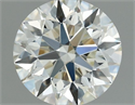 Natural Diamond 0.70 Carats, Round with Excellent Cut, K Color, VVS2 Clarity and Certified by IGI