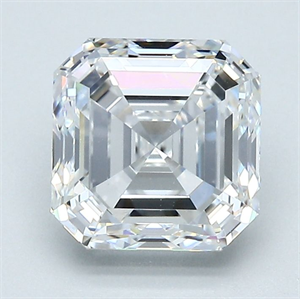 Picture of Natural Diamond 2.21 Carats, Asscher with  Cut, E Color, VS2 Clarity and Certified by GIA