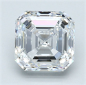 Natural Diamond 2.21 Carats, Asscher with  Cut, E Color, VS2 Clarity and Certified by GIA