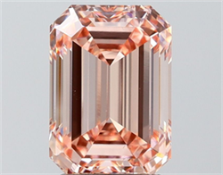 Picture of Lab Grown Diamond 3.03 Carats, Emerald with  Cut, Fancy Intense Pink Color, VS1 Clarity and Certified by IGI