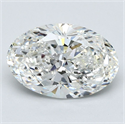 Natural Diamond 2.52 Carats, Oval with  Cut, G Color, SI2 Clarity and Certified by GIA
