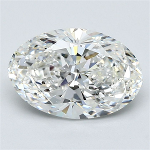Picture of Natural Diamond 2.52 Carats, Oval with  Cut, G Color, SI2 Clarity and Certified by GIA
