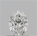 Natural Diamond 0.50 Carats, Oval with  Cut, D Color, VS2 Clarity and Certified by GIA