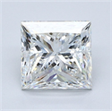 Natural Diamond 2.51 Carats, Princess with  Cut, F Color, VS2 Clarity and Certified by GIA