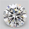 Lab Grown Diamond 2.03 Carats, Round with Excellent Cut, D Color, VVS1 Clarity and Certified by GIA