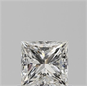 Natural Diamond 0.56 Carats, Princess with  Cut, G Color, VS2 Clarity and Certified by GIA