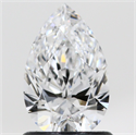 Diamante Natural 0.90 quilates, De pera , Color D, claridad IF y certificado GIA