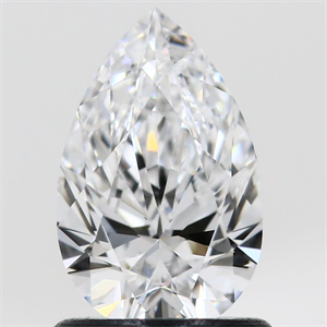 Picture of Natural Diamond 0.90 Carats, Pear with  Cut, D Color, IF Clarity and Certified by GIA