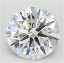 Lab Grown Diamond 3.18 Carats, Round with Excellent Cut, D Color, VVS1 Clarity and Certified by GIA