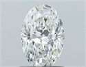 Natural Diamond 0.90 Carats, Oval with  Cut, H Color, VS2 Clarity and Certified by GIA
