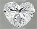 Natural Diamond 0.44 Carats, Heart with  Cut, D Color, VS1 Clarity and Certified by GIA