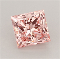 Picture of Lab Grown Diamond 2.13 Carats, Princess with  Cut, Fancy Vivid Pink Color, VS1 Clarity and Certified by IGI