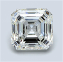 Natural Diamond 5.55 Carats, Asscher with  Cut, J Color, VS2 Clarity and Certified by GIA