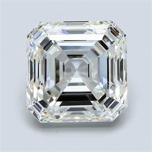 Picture of Natural Diamond 5.55 Carats, Asscher with  Cut, J Color, VS2 Clarity and Certified by GIA