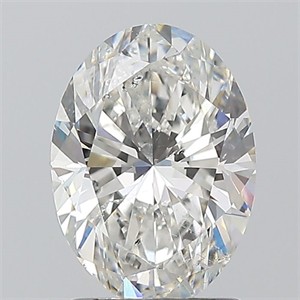 Picture of Natural Diamond 1.50 Carats, Oval with  Cut, G Color, SI2 Clarity and Certified by GIA