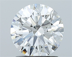 Picture of Natural Diamond 1.34 Carats, Round with Excellent Cut, F Color, VVS1 Clarity and Certified by GIA