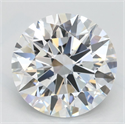 Lab Grown Diamond 2.53 Carats, Round with Excellent Cut, D Color, FL Clarity and Certified by GIA