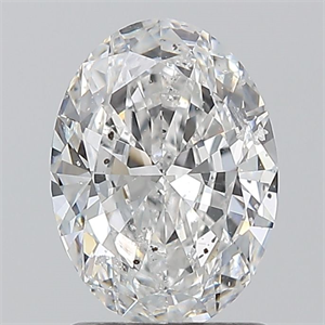 Foto Diamante Natural 1.31 quilates, Ovalado , Color D, claridad SI2 y certificado GIA de