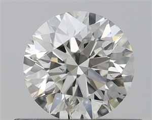 Picture of Natural Diamond 0.51 Carats, Round with Excellent Cut, H Color, SI2 Clarity and Certified by IGI