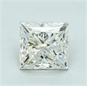 Natural Diamond 1.50 Carats, Princess with  Cut, J Color, VS2 Clarity and Certified by GIA