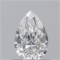 Diamante Natural 0.59 quilates, De pera , Color E, claridad VVS2 y certificado GIA