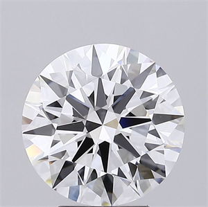 Picture of Lab Grown Diamond 3.80 Carats, Round with Ideal Cut, D Color, IF Clarity and Certified by IGI