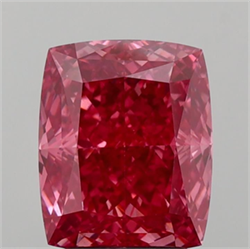 Picture of Lab Grown Diamond 3.08 Carats, CUSHION MODIFIED with  Cut, Fancy Vivid Pink Color, VS1 Clarity and Certified by IGI