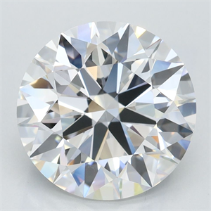 Picture of Lab Grown Diamond 3.43 Carats, Round with Excellent Cut, D Color, VVS1 Clarity and Certified by GIA